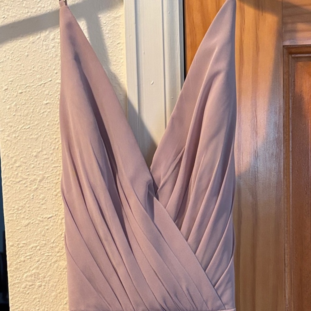 David's Bridal Mauve Backless Dress